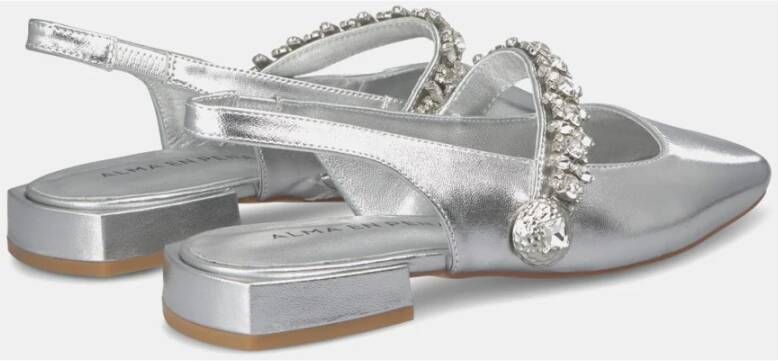 Alma en Pena Platte schoen met strass Gray Dames