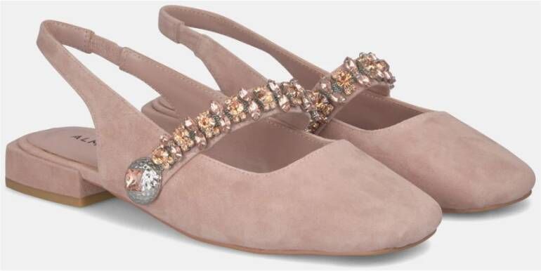 Alma en Pena Platte schoen met strass Pink Dames