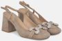 Alma en Pena Platte schoenen met vierkante hak Beige Dames - Thumbnail 2