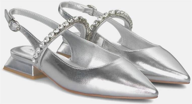 Alma en Pena Platte slingback schoen met kristallen Gray Dames