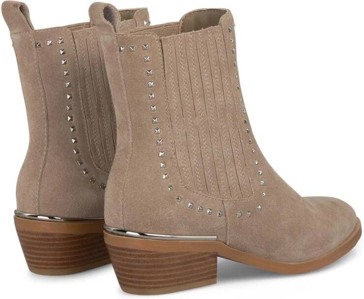 Alma en Pena Platte studs bootie Beige Dames