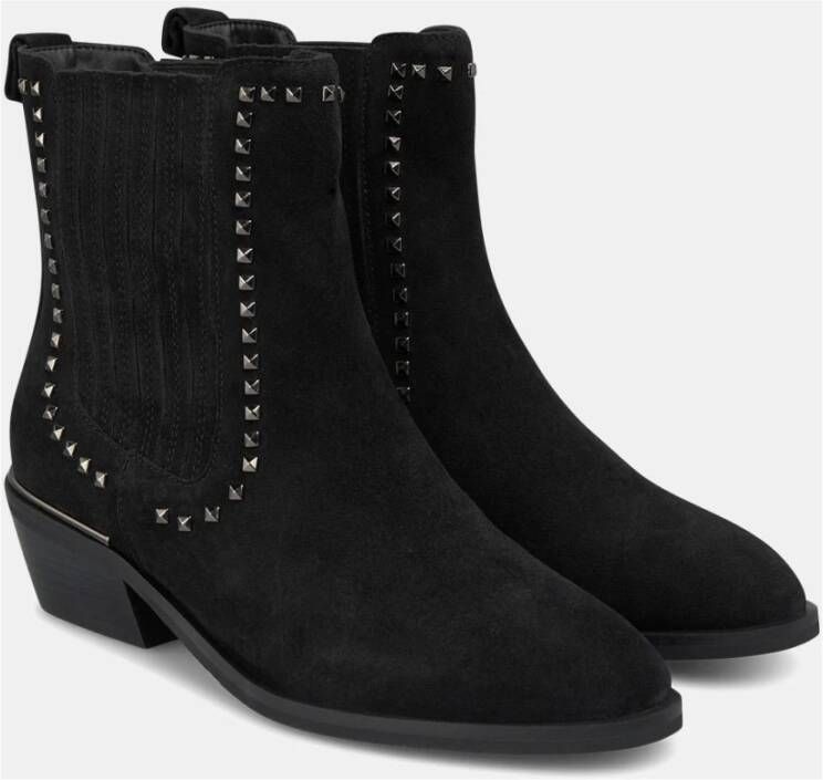 Alma en Pena Platte studs bootie Black Dames