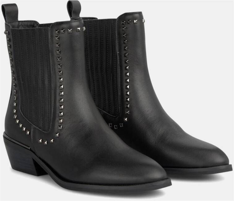 Alma en Pena Platte studs bootie Black Dames