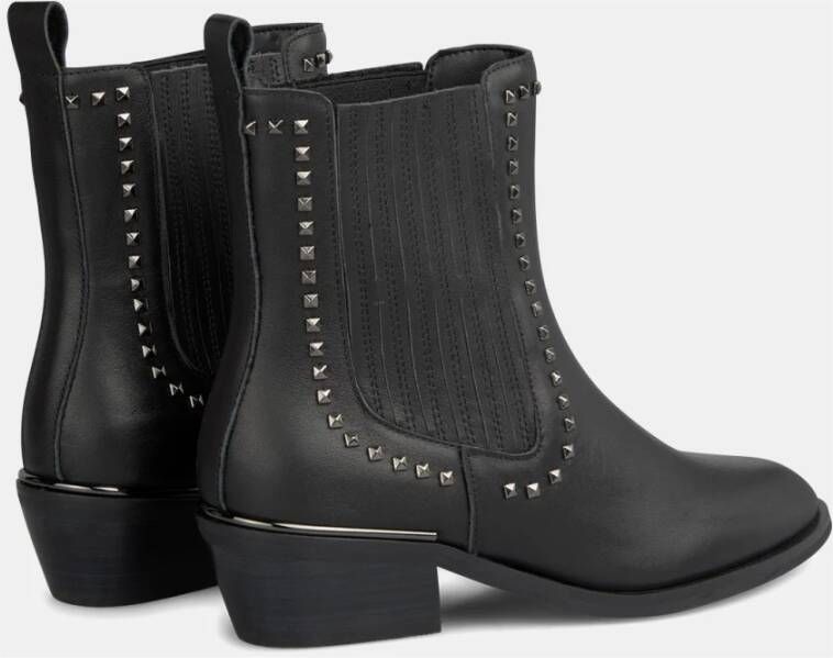 Alma en Pena Platte studs bootie Black Dames