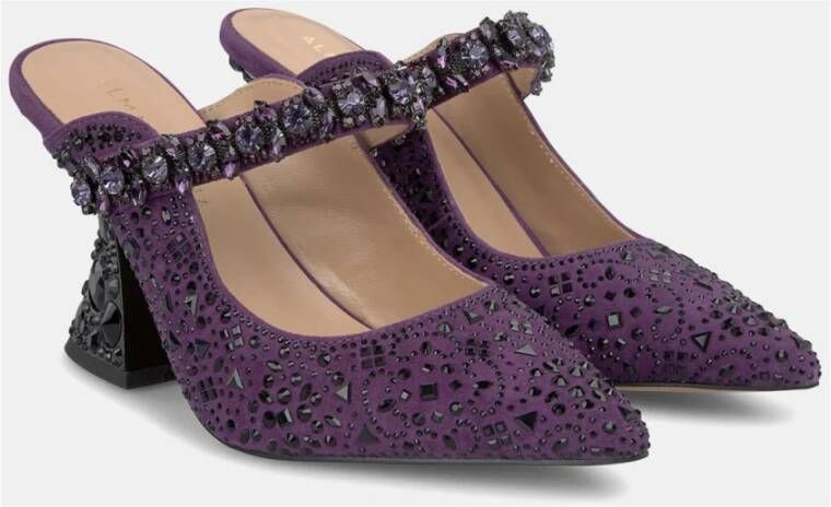 Alma en Pena Pumps met strass Purple Dames