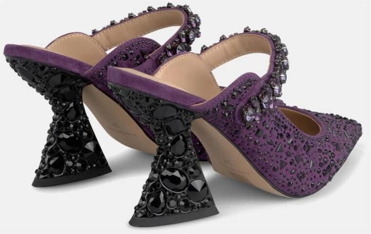 Alma en Pena Pumps met strass Purple Dames