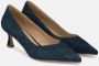 Alma en Pena Puntige Neus Middelhoge Leren Schoen Blue Dames - Thumbnail 2