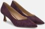 Alma en Pena Puntige Neus Middelhoge Leren Schoen Purple Dames - Thumbnail 2