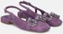 Alma en Pena Rhinestone Buckle Flat Shoe Purple Dames - Thumbnail 2