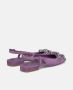 Alma en Pena Rhinestone Buckle Flat Shoe Purple Dames - Thumbnail 3