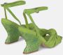 Alma en Pena Rhinestone Curved Heel Sandal Green Dames - Thumbnail 3