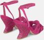 Alma en Pena Rhinestone Curved Heel Sandal Pink Dames - Thumbnail 3