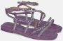 Alma en Pena Rhinestone Flat Sandal Purple Dames - Thumbnail 2