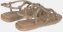 Alma en Pena Rhinestone Gevlochten Sandaal Beige Dames - Thumbnail 3