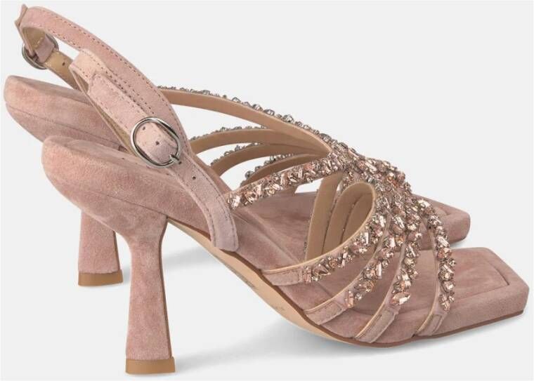 Alma en Pena Rhinestone Heel Sandaalbanden Pink Dames