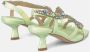 Alma en Pena Rhinestone Kitten Sandal Green Dames - Thumbnail 3