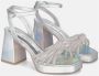 Alma en Pena Rhinestone Knoop Hak Sandaal Gray Dames - Thumbnail 2