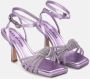 Alma en Pena Rhinestone Knoop Hak Sandaal Purple Dames - Thumbnail 2