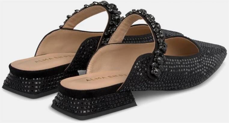 Alma en Pena Rhinestone mule Black Dames