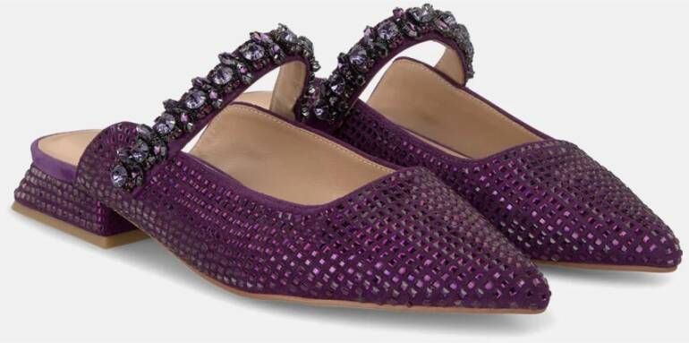 Alma en Pena Rhinestone mule Purple Dames