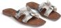 Alma en Pena Rhinestone Platte Sandalen White Dames - Thumbnail 2