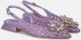 Alma en Pena Rhinestone raffia platte schoenen Purple Dames - Thumbnail 2