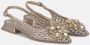 Alma en Pena Rhinestone raffia platte schoenen Yellow Dames - Thumbnail 2