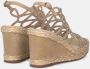 Alma en Pena Beige Sandalen met Strass en Sleehak Beige Dames - Thumbnail 8