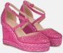 Alma en Pena Rhinestone Sleehak Sandaal Pink Dames - Thumbnail 2