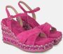 Alma en Pena Rhinestone Sleehak Sandaal Pink Dames - Thumbnail 2