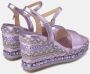 Alma en Pena Rhinestone Sleehak Sandaal Purple Dames - Thumbnail 3