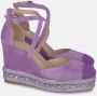 Alma en Pena Rhinestone Sleehak Sandaal Purple Dames - Thumbnail 2