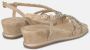 Alma en Pena Rhinestone Sleehak Sandalen Beige Dames - Thumbnail 3