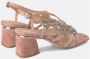 Alma en Pena Rhinestone Square Heel Sandal Pink Dames - Thumbnail 3