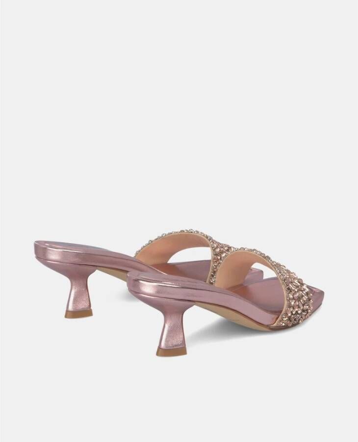 Alma en Pena Rhinestone Strap Heel Sandal Pink Dames