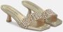 Alma en Pena Rhinestone Strap Heel Sandal Yellow Dames - Thumbnail 2