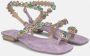 Alma en Pena Rhinestone Toe Sandal Purple Dames - Thumbnail 2