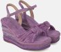 Alma en Pena Rhinestone Wedge Sandaal met Gevlochten Detail Purple Dames - Thumbnail 2