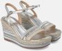 Alma en Pena Rhinestone Wedge Sandaal met Vlechtdetail Gray Dames - Thumbnail 2