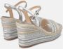 Alma en Pena Rhinestone Wedge Sandaal met Vlechtdetail Gray Dames - Thumbnail 3