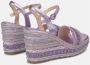 Alma en Pena Rhinestone Wedge Sandaal met Vlechtdetail Purple Dames - Thumbnail 3