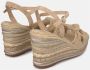 Alma en Pena Rhinestone Wedge Sandal with Braided Detail Beige Dames - Thumbnail 3