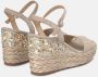 Alma en Pena Rhinestone Wedge Sandal with Braided Detail Beige Dames - Thumbnail 3