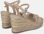 Alma en Pena Rhinestone Wedge Sandal with Braided Detail Beige Dames - Thumbnail 3