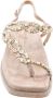 Alma en Pena Glitter Sleehak Sandaal met Vlechtdetail Beige Dames - Thumbnail 82