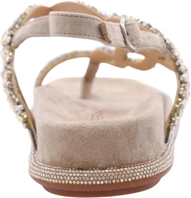 Alma en Pena Elegant Flat Sandals for Women Beige Dames