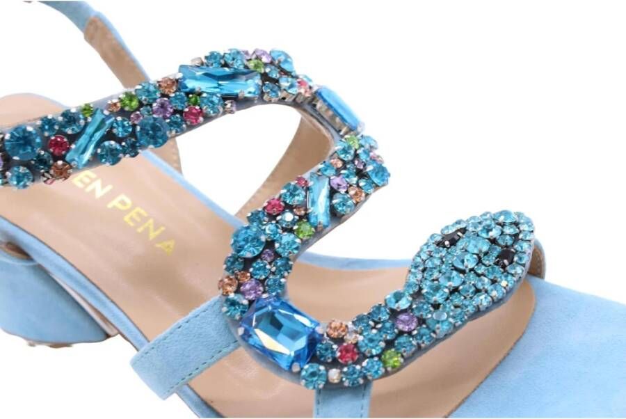 Alma en Pena Hoge Hak Sandalen Blue Dames