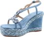 Alma en Pena Heldere Blauwe Sandalen Elegant Comfortabel Multicolor Dames - Thumbnail 11