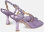 Alma en Pena Sandaal met hoge hak en strass-strip Purple Dames - Thumbnail 3