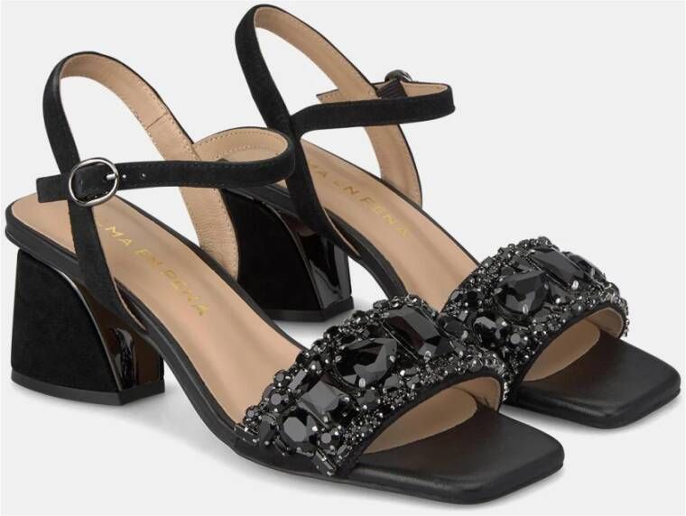 Alma en Pena Sandaal met Strass Black Dames